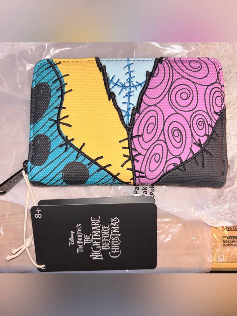 Loungefly Nightmare Before Christmas Sally patchwork Zip Around Wallet NWT